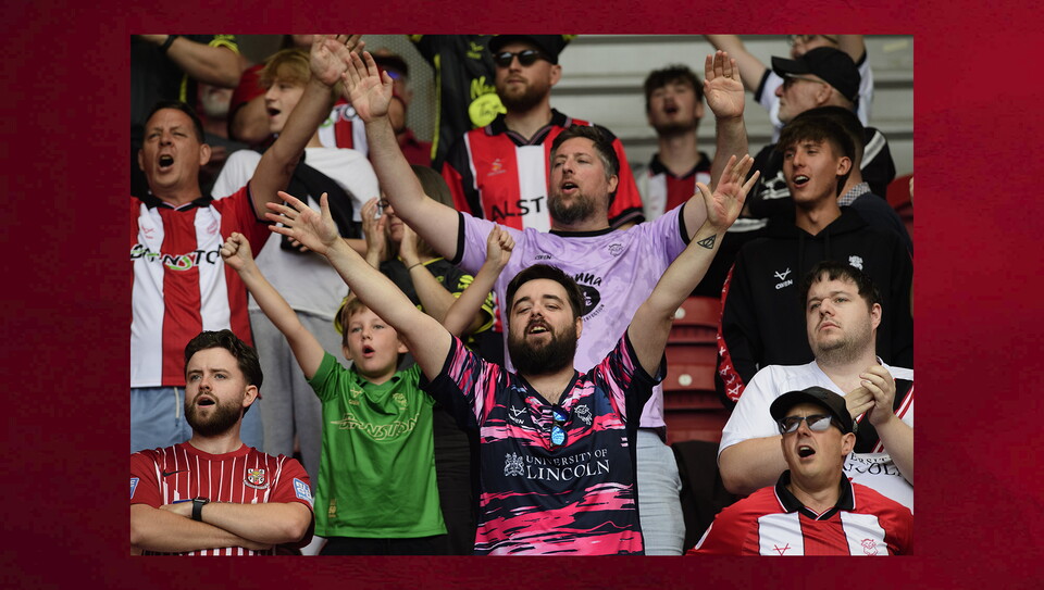 Lincoln City fans in the crowd