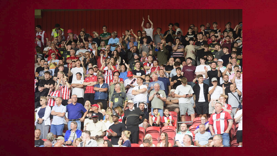 Lincoln City fans in the crowd