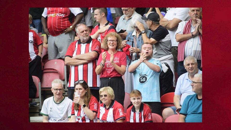 Lincoln City fans in the crowd