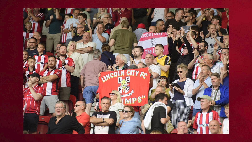 Lincoln City fans in the crowd