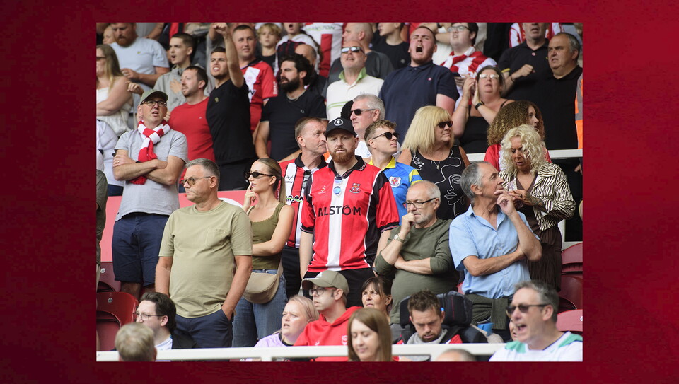 Lincoln City fans in the crowd