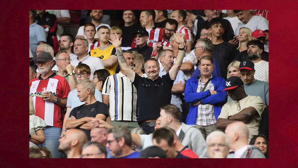 Lincoln City fans in the crowd