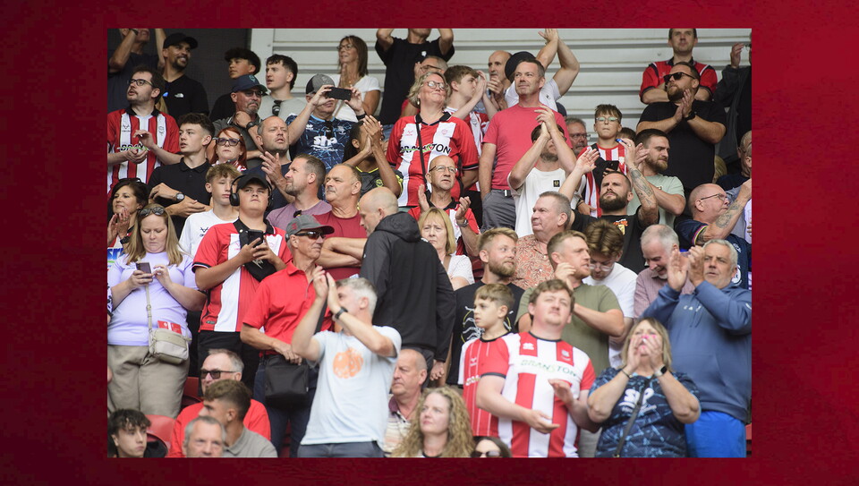 Lincoln City fans in the crowd