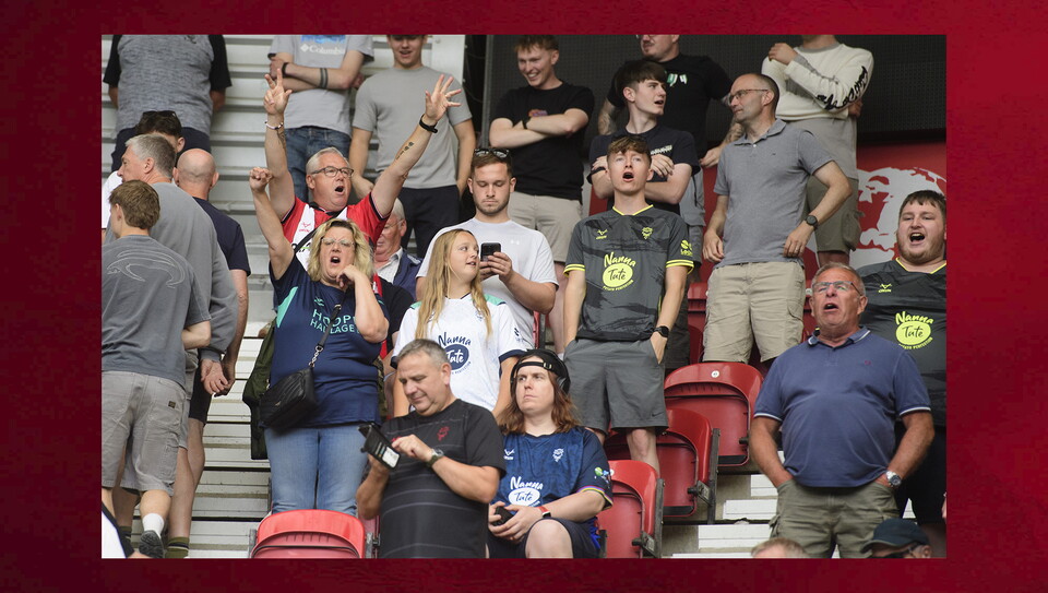 Lincoln City fans in the crowd