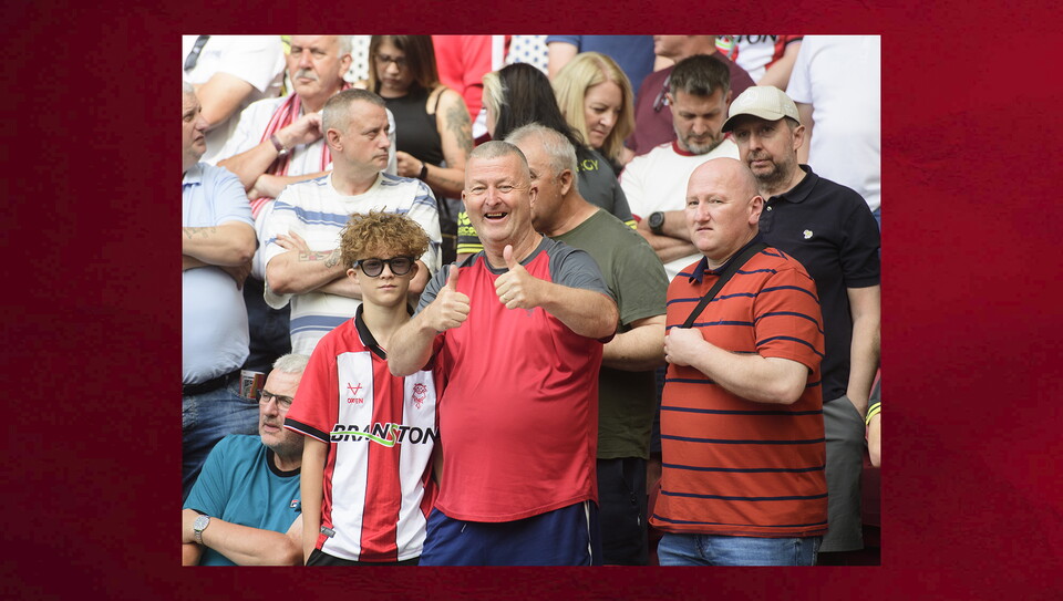 Lincoln City fans in the crowd