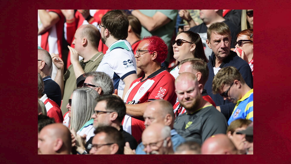 Lincoln City fans in the crowd