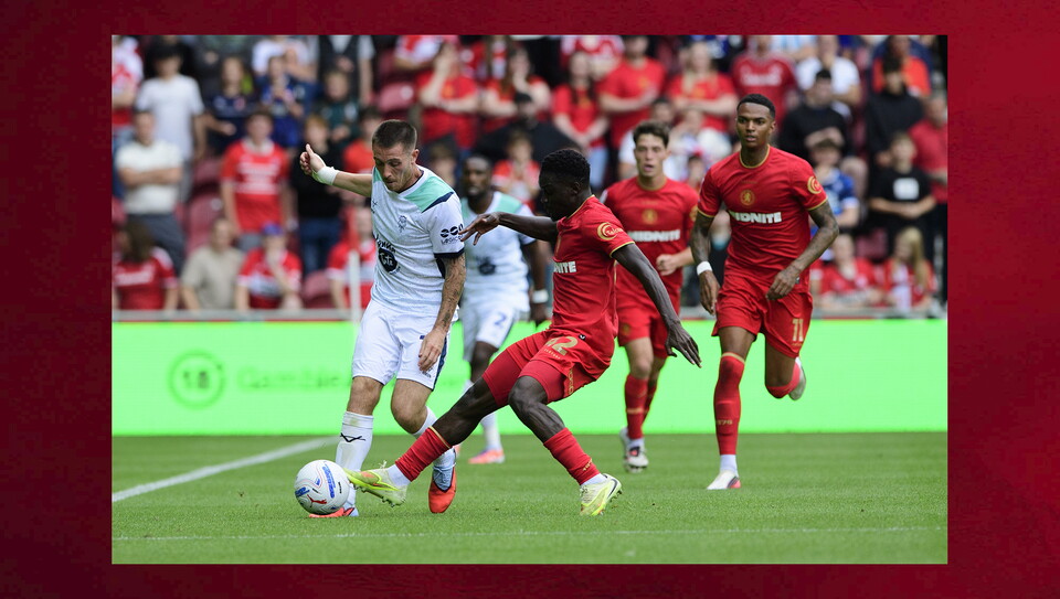 Action from Lincoln City v Middlesbrough