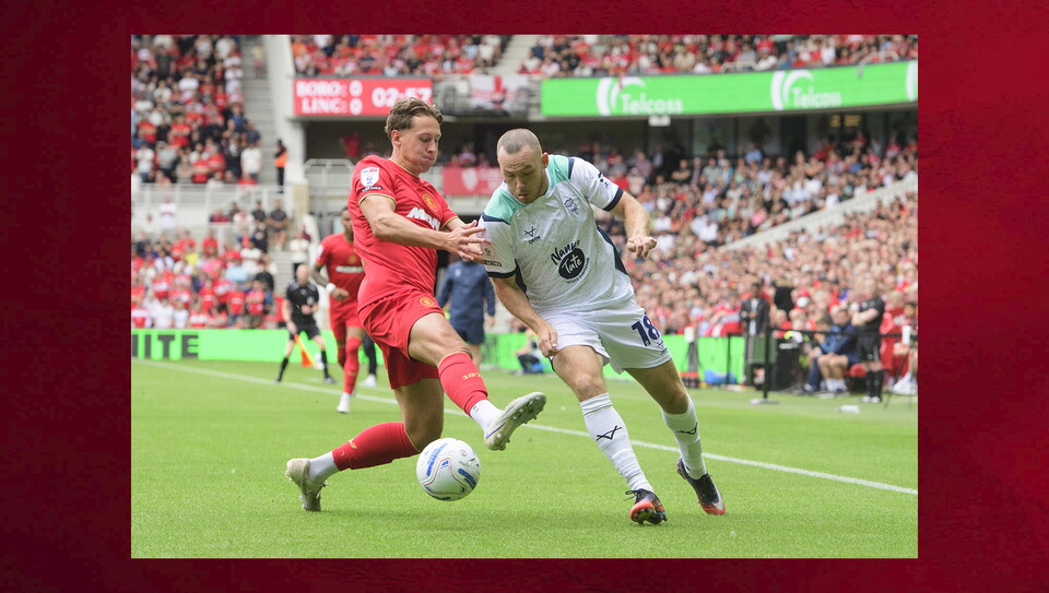 Action from Lincoln City v Middlesbrough