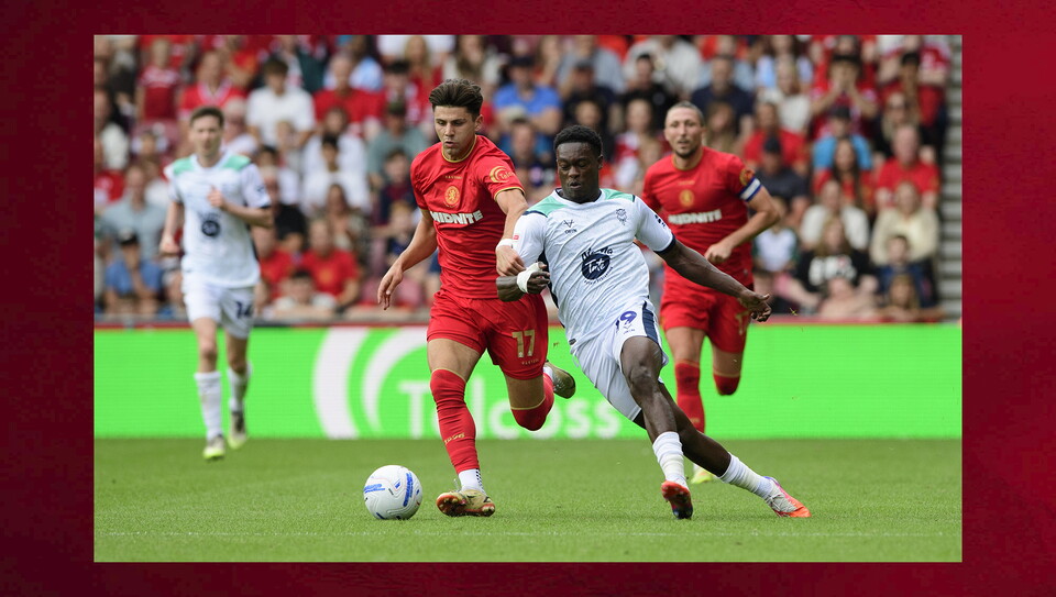 Action from Lincoln City v Middlesbrough