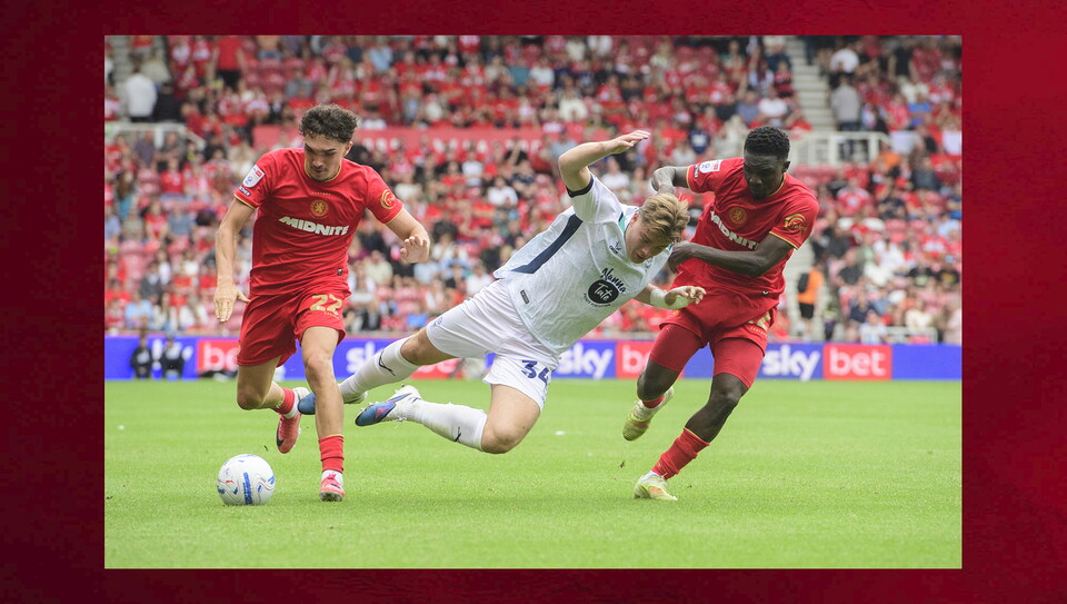 Action from Lincoln City v Middlesbrough