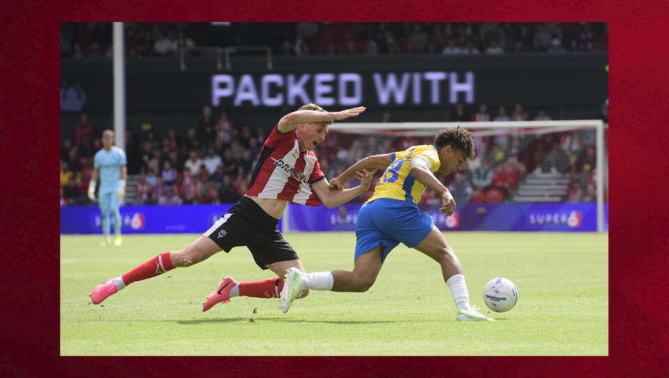 A match photo from City's home game against Portsmouth