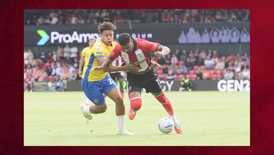 A match photo from City's home game against Portsmouth