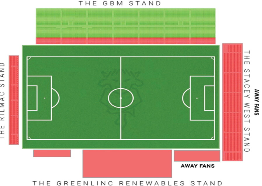 A map of the zones in the ProAmpac Stadium