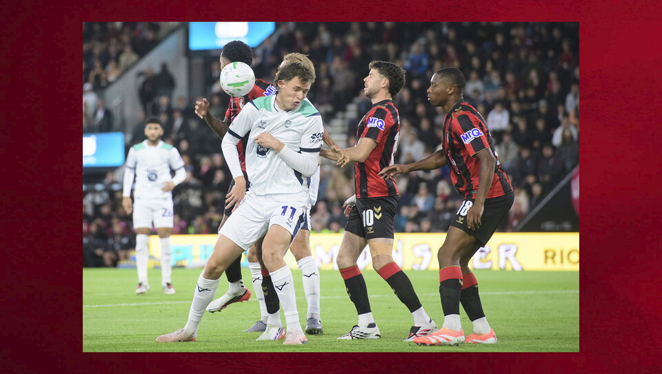 A match photo from City’s cup game at Bournemouth