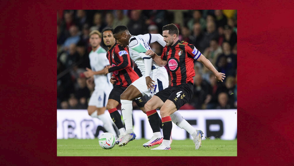 A match photo from City’s cup game at Bournemouth