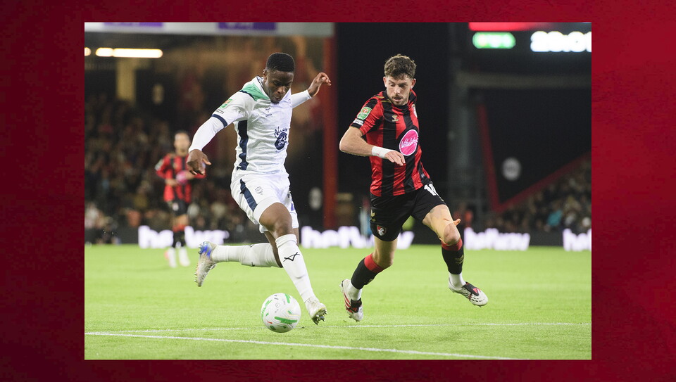 A match photo from City’s cup game at Bournemouth