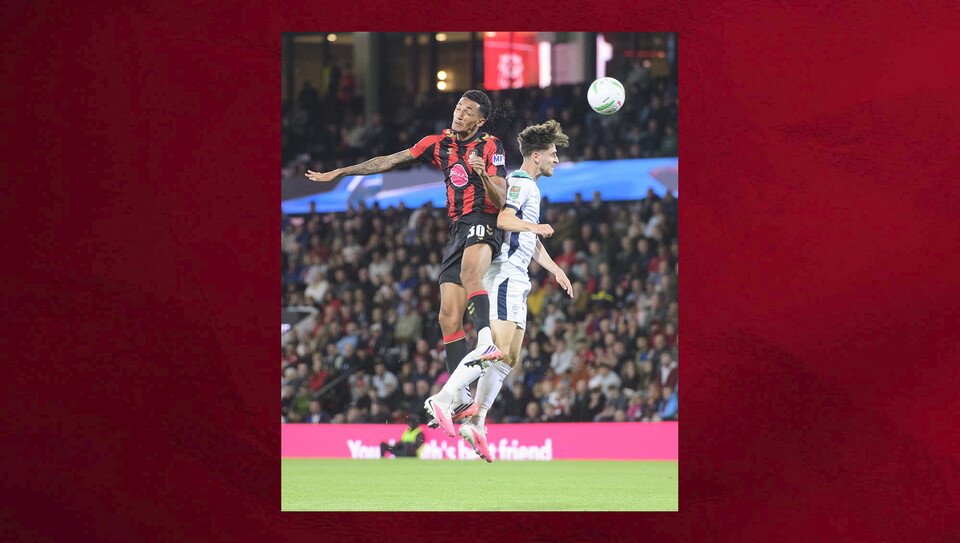 A match photo from City’s cup game at Bournemouth