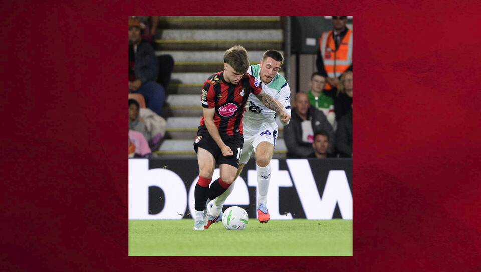 A match photo from City’s cup game at Bournemouth