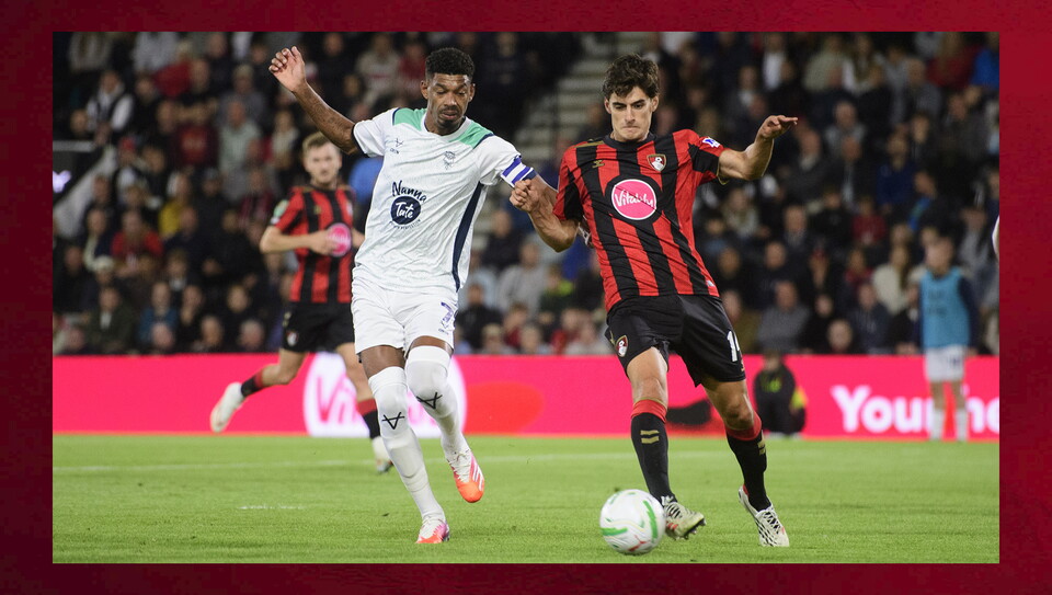 A match photo from City’s cup game at Bournemouth