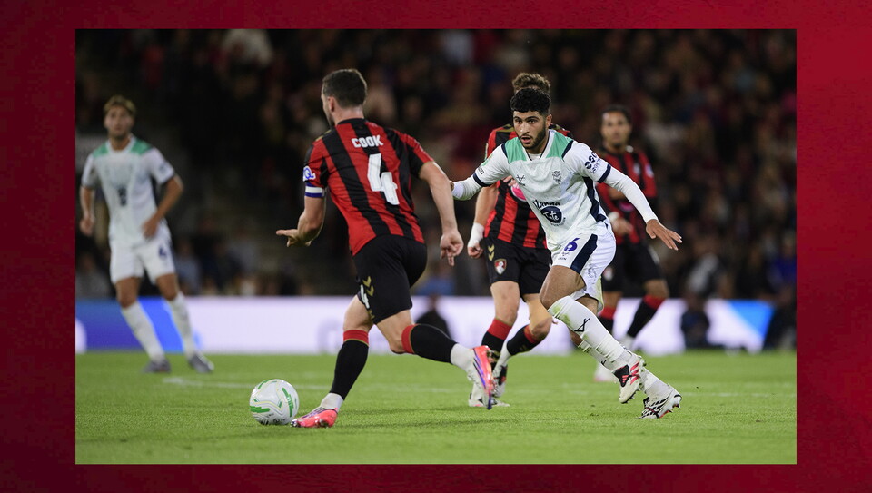 A match photo from City’s cup game at Bournemouth