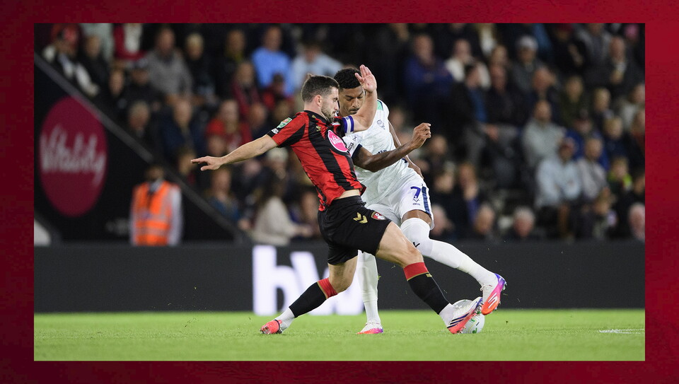 A match photo from City’s cup game at Bournemouth