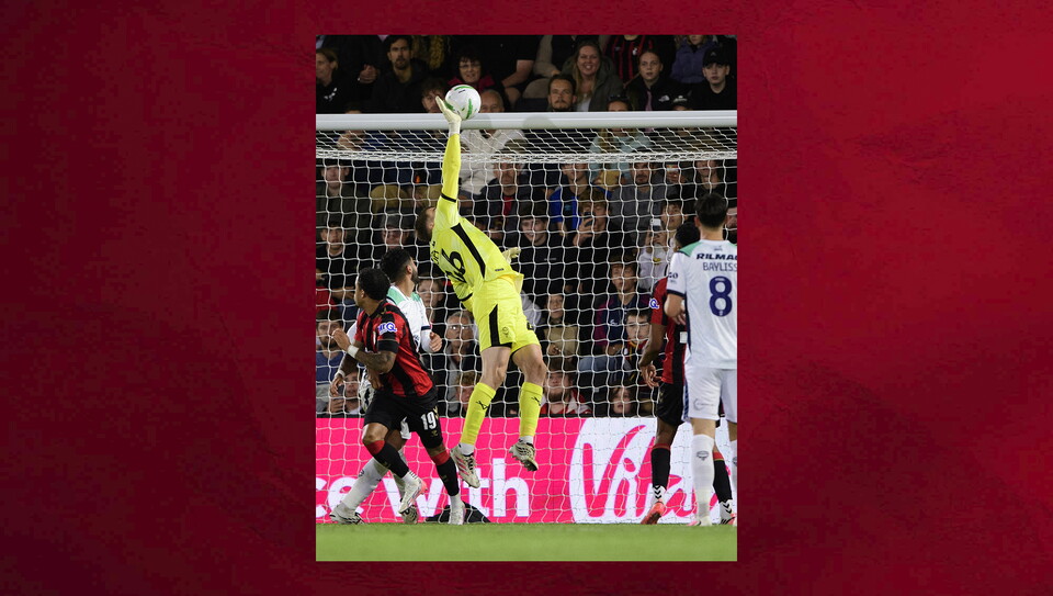 A match photo from City’s cup game at Bournemouth