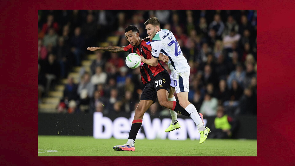 A match photo from City’s cup game at Bournemouth