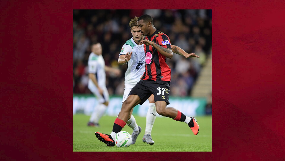 A match photo from City’s cup game at Bournemouth