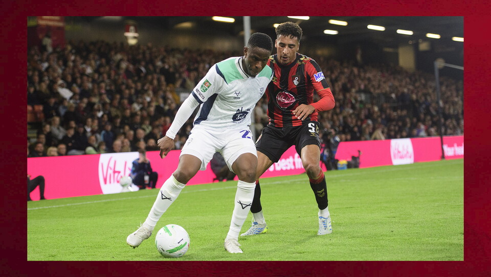 A match photo from City’s cup game at Bournemouth