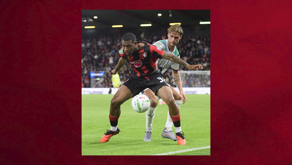 A match photo from City’s cup game at Bournemouth