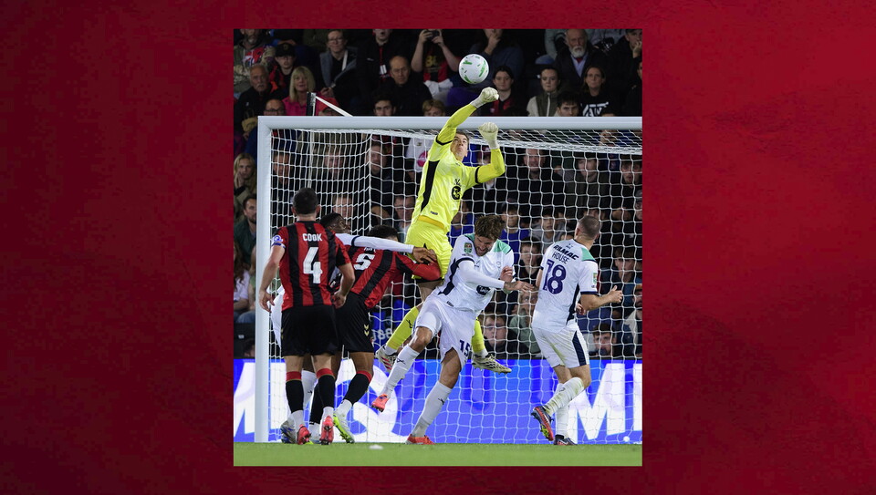 A match photo from City’s cup game at Bournemouth