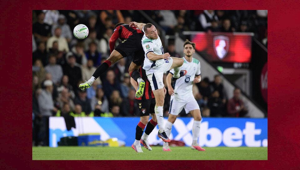 A match photo from City’s cup game at Bournemouth