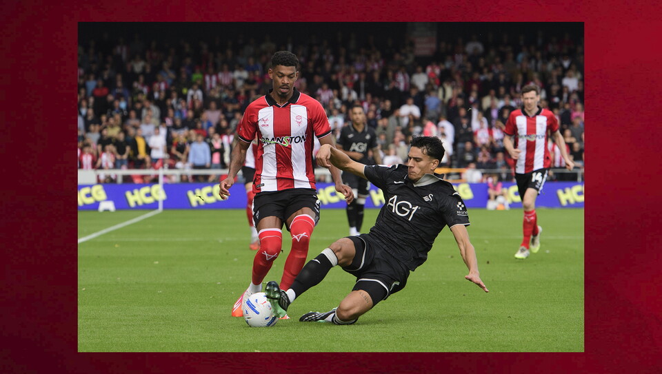 A match photo from City's game against Swansea