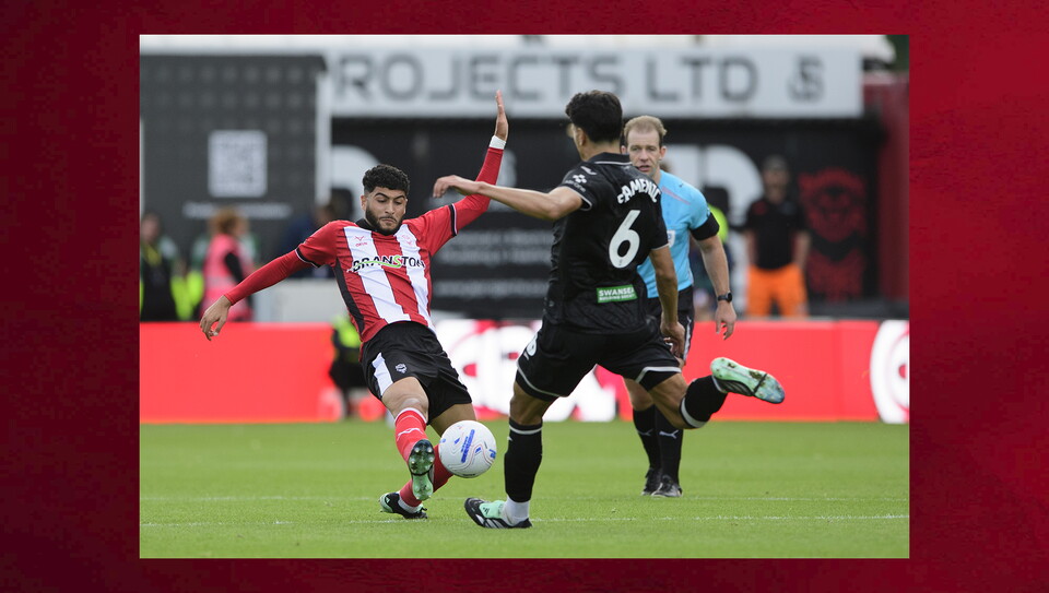 A match photo from City's game against Swansea