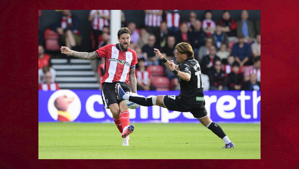 A match photo from City's game against Swansea