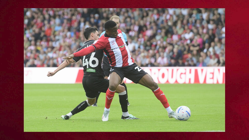 A match photo from City's game against Swansea