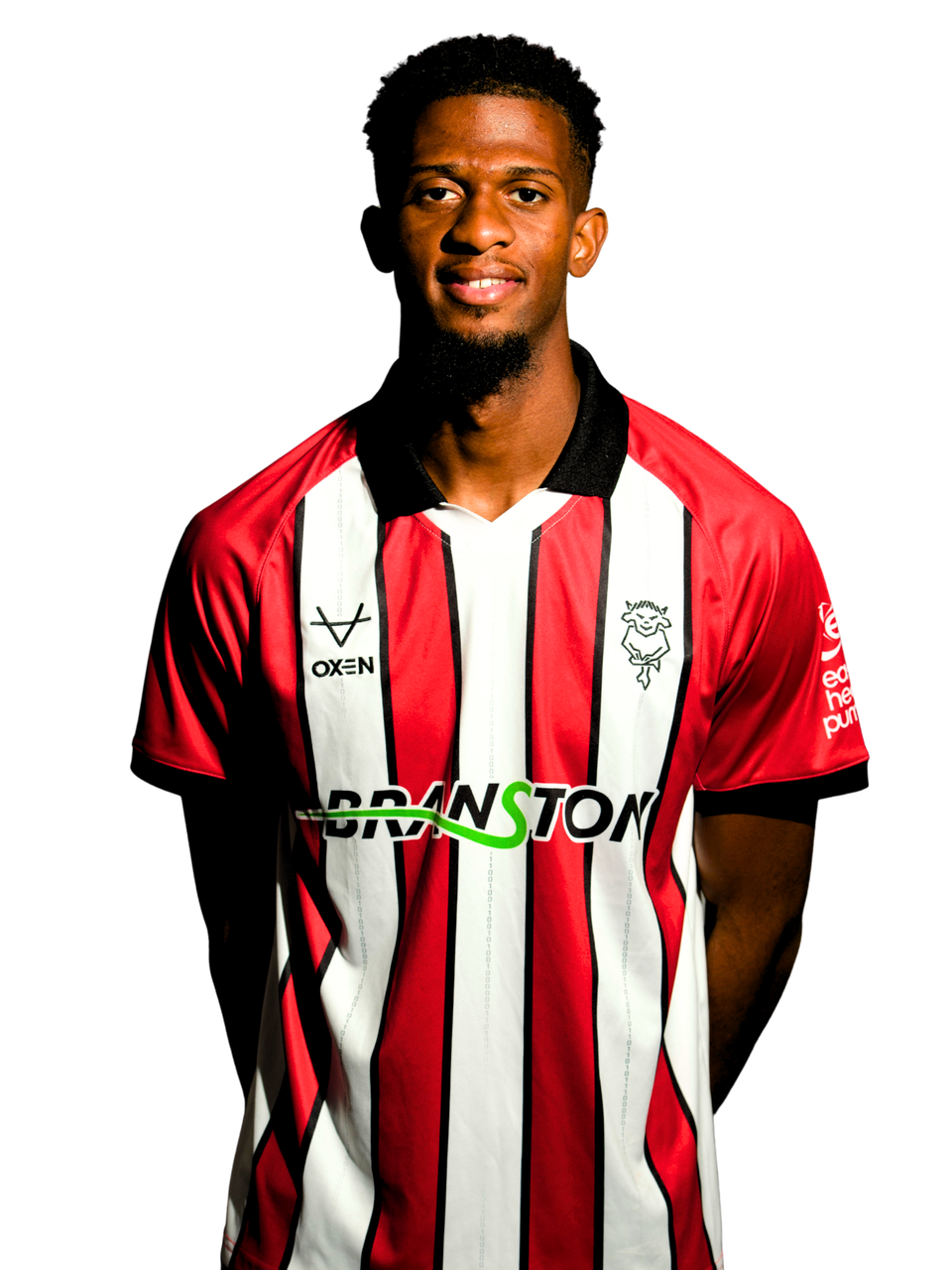 football player in lincoln city shirt