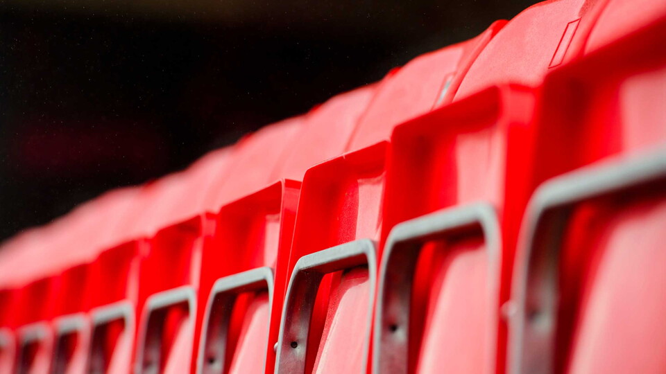 Seats at the LNER Stadium.
