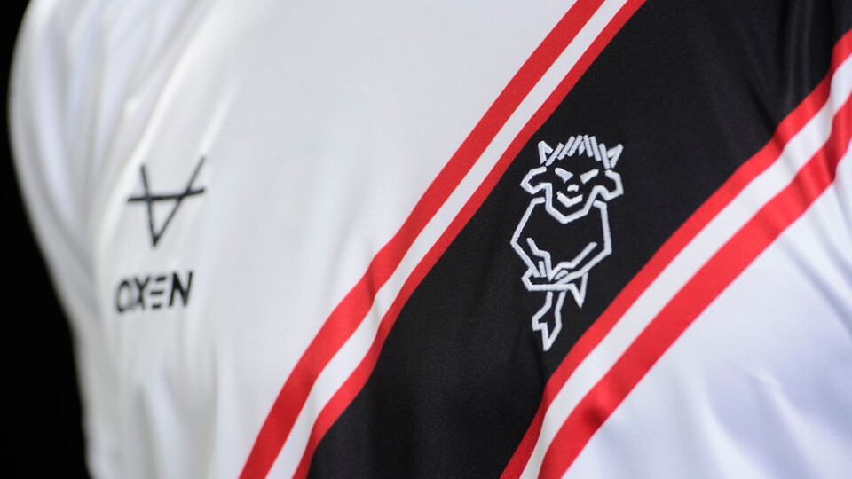 A close up of City's new away shirt.