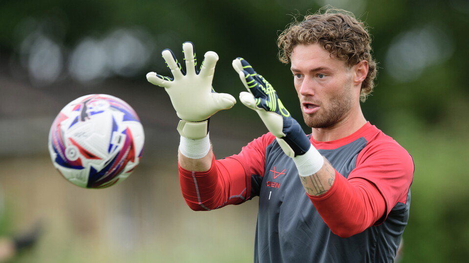 Lukas Jensen in pre-season training