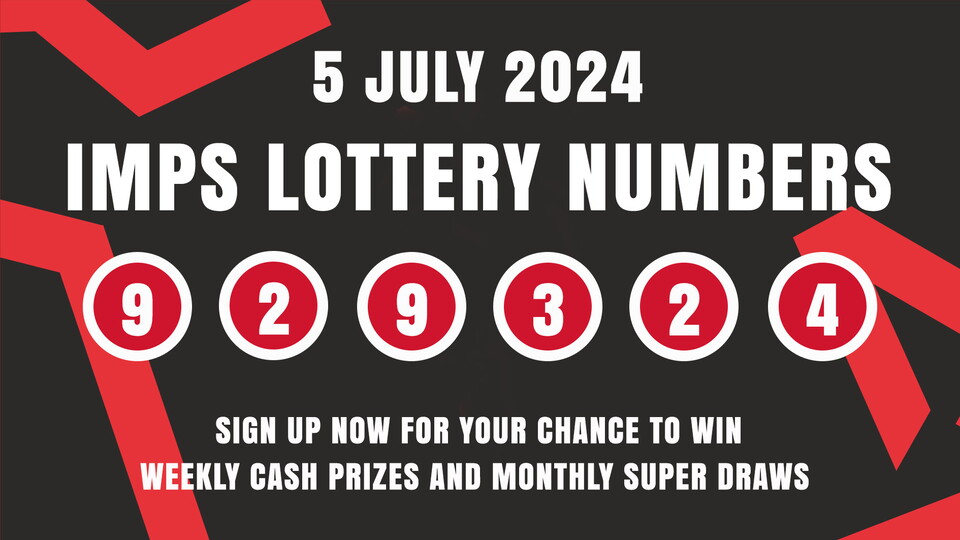 The Imps Lottery number for 5 July 2024: 929324