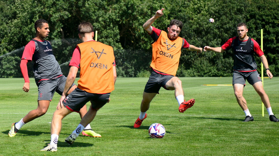 City players in training