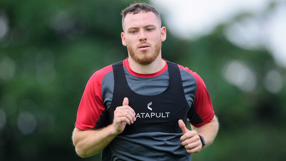 Ben House pictured during day one of pre-season