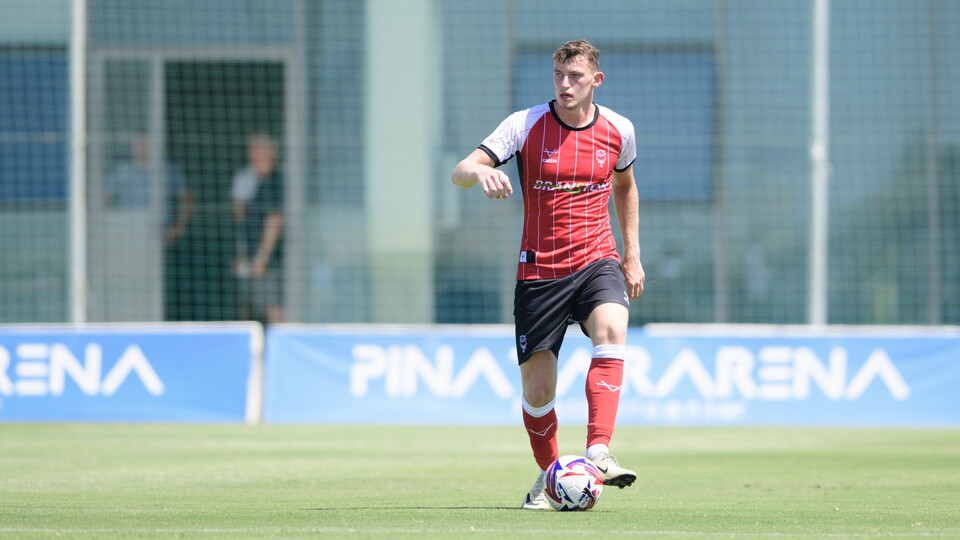 Zak Bradshaw in action against Preston North End.