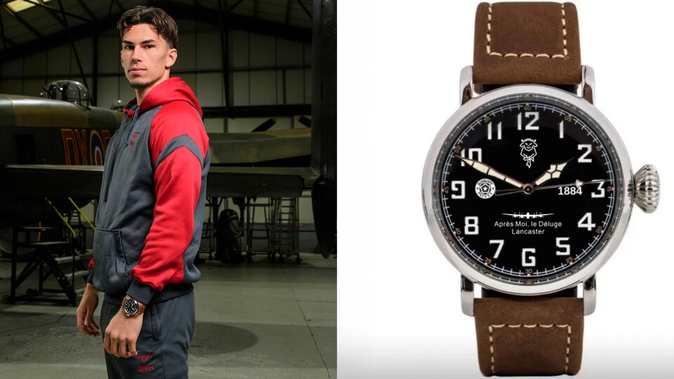 A man wearing a tracksuit and a watch.