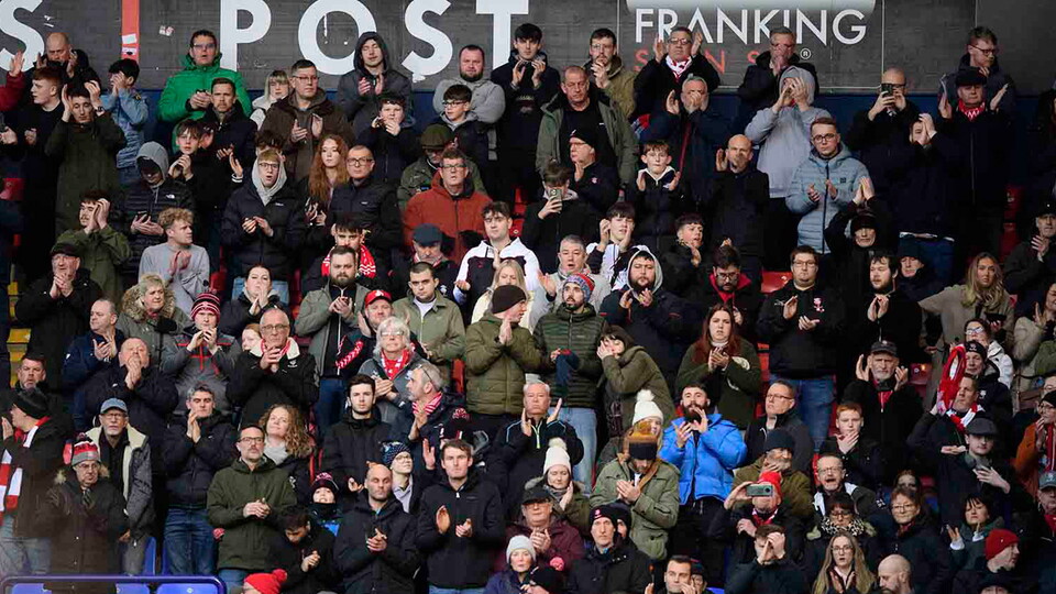 A fan photo from City's away game at Bolton Wanderers.