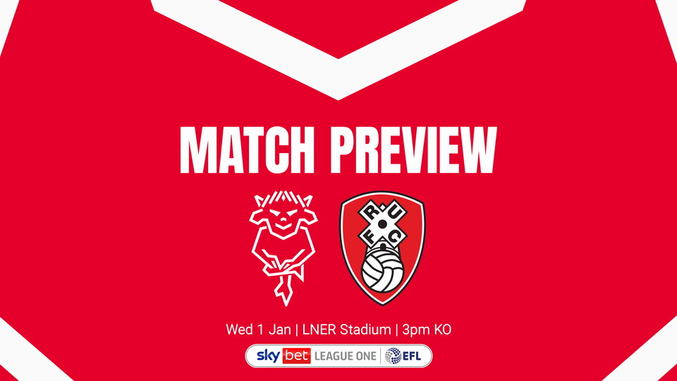 A graphic featuring the Lincoln City and Rotherham United logos