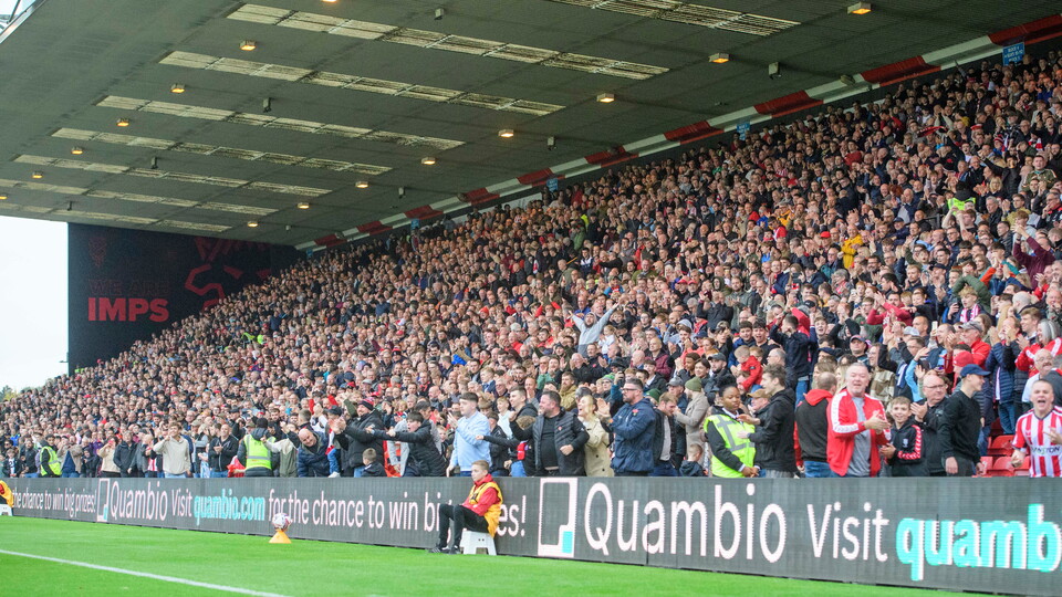 Lincoln supporters pack out the GBM Stand