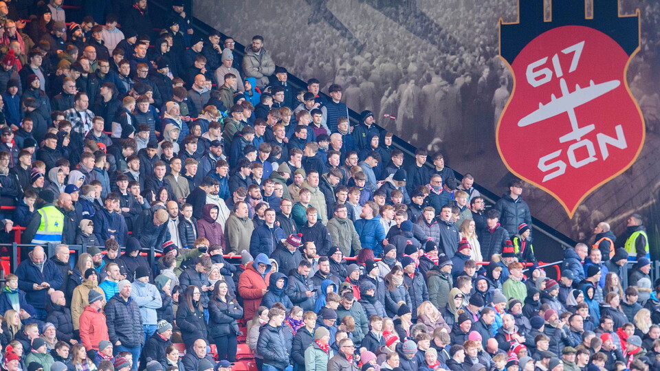 Lincoln City fans in the GBM Stand 