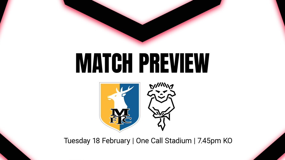 A graphic featuring the Lincoln City and Mansfield Town logos